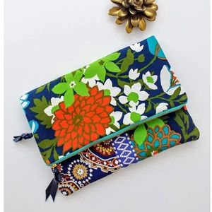 EDIT: Vintage Fabric Fold-Over Zip Clutch Eco